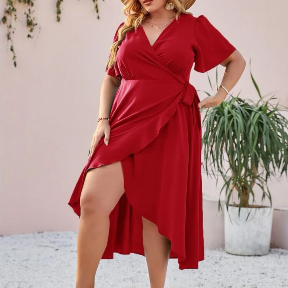 Boho plus size wrap dress - Picture 9 of 16
